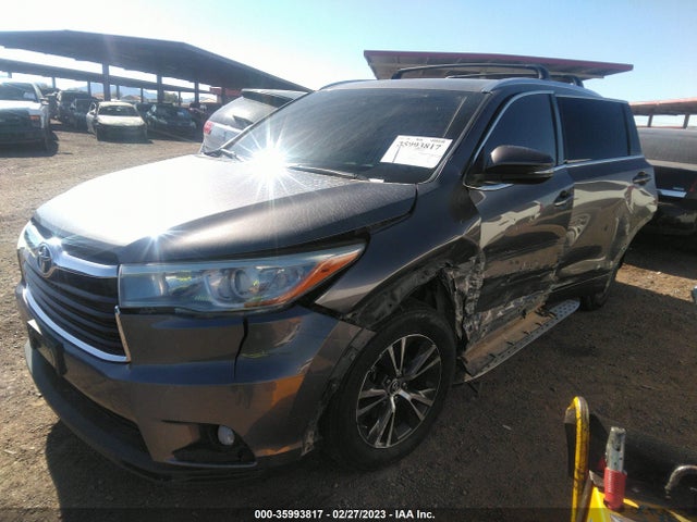 Toyota Highlander Xle 2016 5TDKKRFH3GS174947 Image 2
