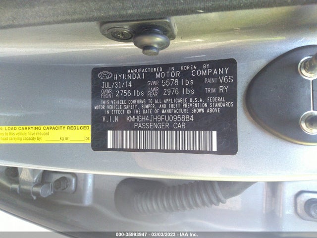 Hyundai Equus Ultimate 2015 KMHGH4JH9FU095884 Image 9