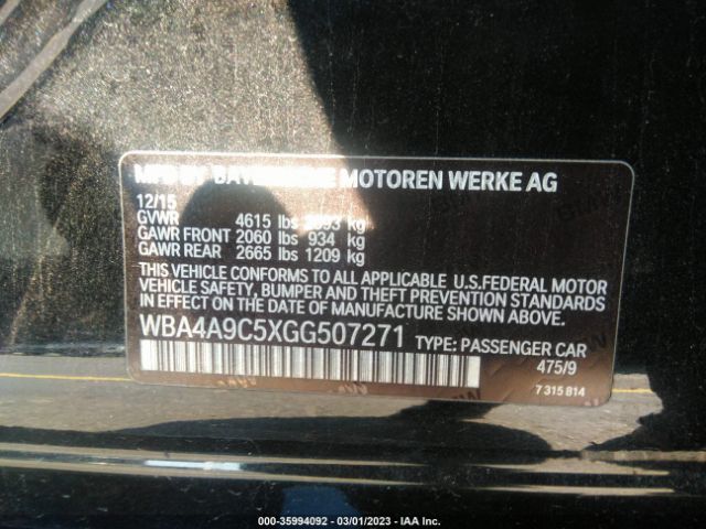 WBA4A9C5XGG507271 BMW 4 Series 428i