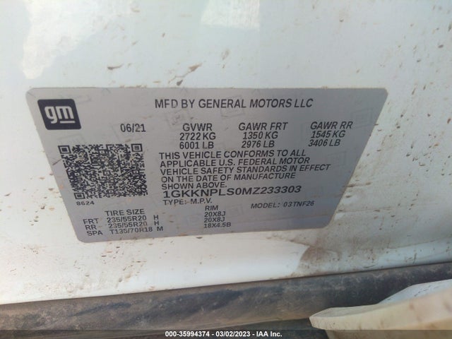 GMC Acadia Denali 2021 1GKKNPLS0MZ233303 Image 9