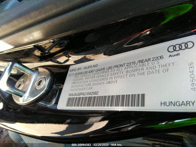 2018 Audi A3, VIN: WAUAUGFF6J1042582