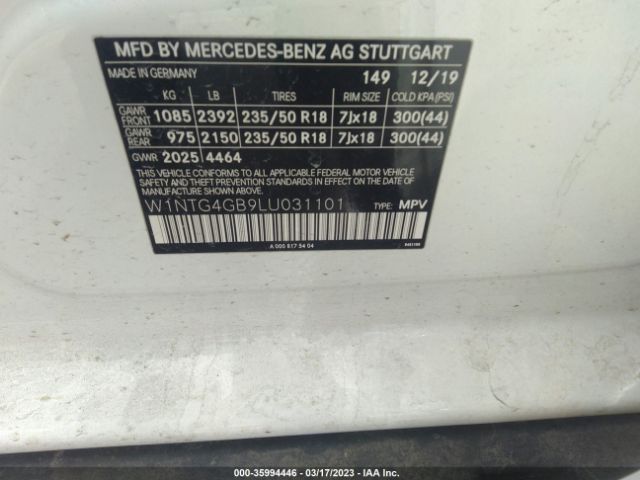 2020 MERCEDES-BENZ GLA W1NTG4GB9LU031101 Photo 8