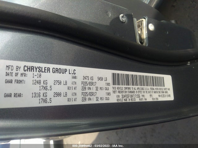 Dodge Journey Sxt 2010 3D4PG5FV9AT171556 Image 9