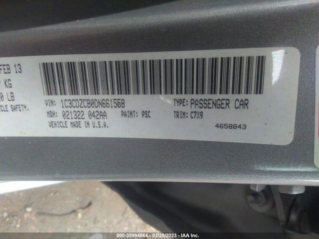 Dodge Avenger Sxt 2013 1C3CDZCB0DN661558 Image 9