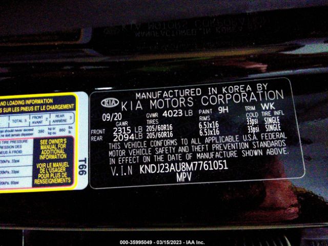KNDJ23AU8M7761051 KIA SOUL LX