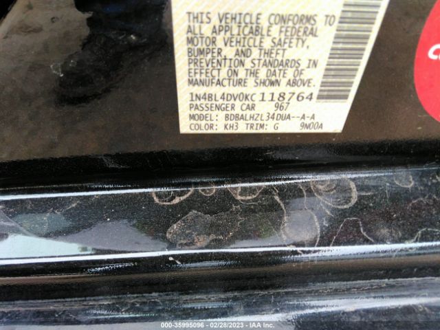 1N4BL4DV0KC118764 Nissan Altima 2.5 Sv
