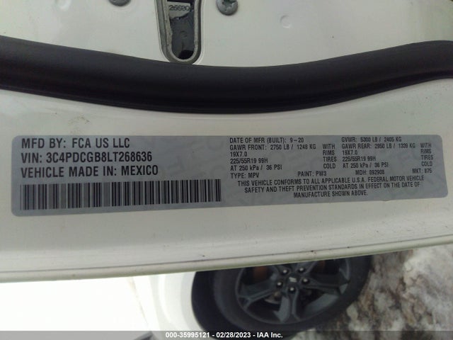 2020 Dodge Journey, VIN: 3C4PDCGB8LT268636