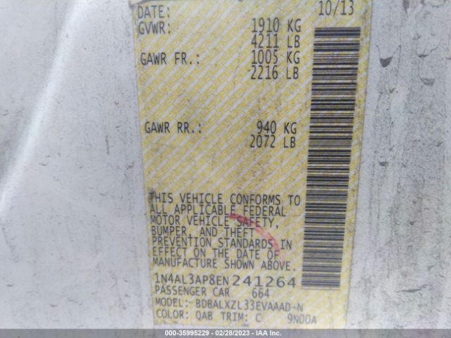 1N4AL3AP8EN241264 Nissan Altima 2.5 Sl