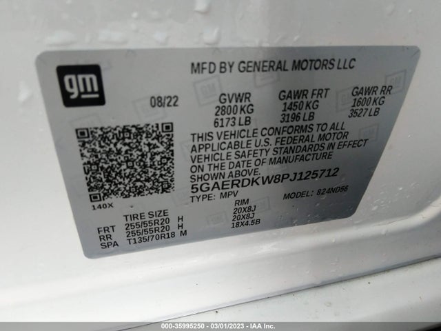 2023 Buick Enclave, VIN: 5GAERDKW8PJ125712