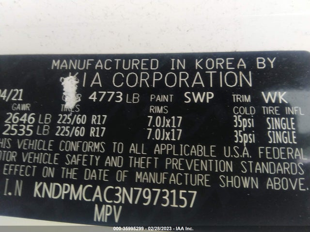 2022 Kia Sportage, VIN: KNDPMCAC3N7973157