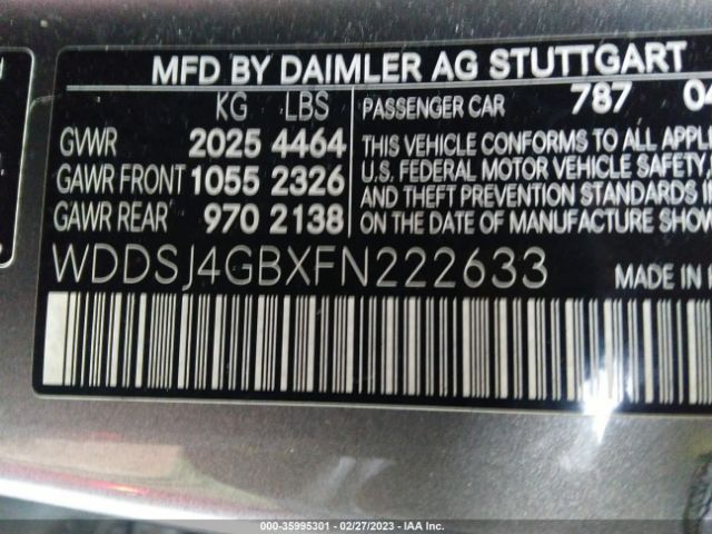 WDDSJ4GBXFN222633 Mercedes-Benz Cla-class Cla 250