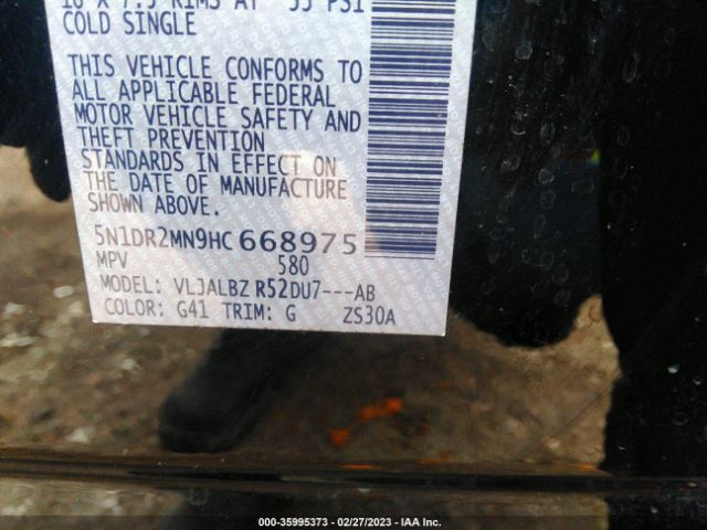 5N1DR2MN9HC668975 Nissan Pathfinder S