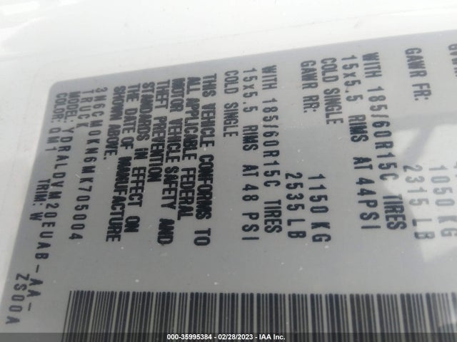 2021 Nissan NV 200, VIN: 3N6CM0KN6MK705004