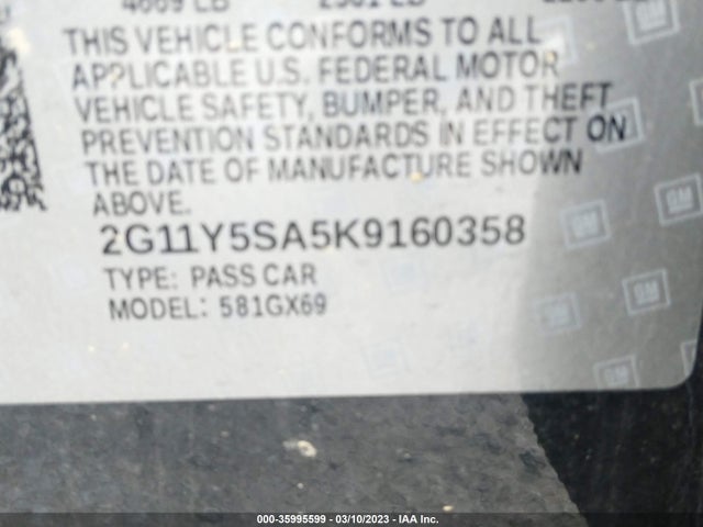 Chevrolet IMPALA LS 2019 2G11Y5SA5K9160358 Image 9