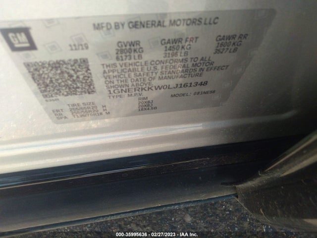 Chevrolet Traverse Premier 2020 1GNERKKW0LJ161348 Image 9