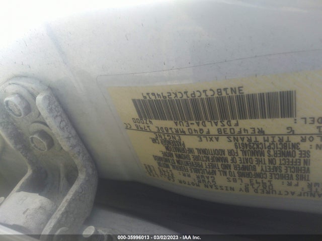 2012 NISSAN VERSA S VIN: 3N1BC1CP1CK294619
