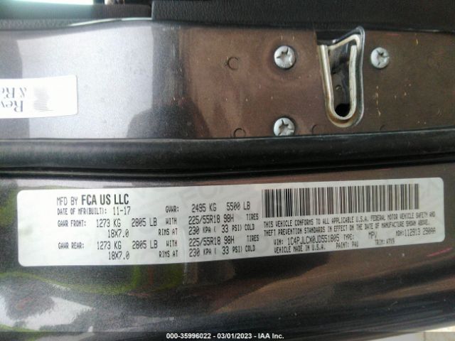 1C4PJLCX0JD551805 Jeep Cherokee Latitude