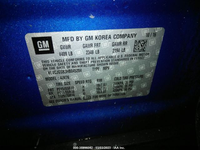 KL4CJGSB3HB045204 Buick Encore Essence