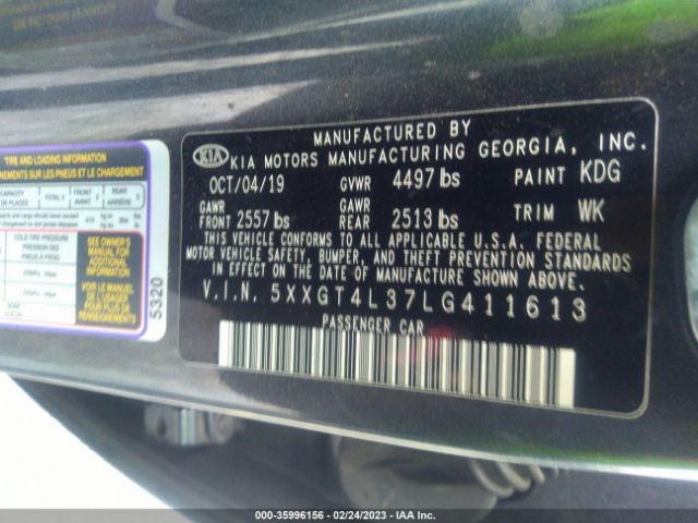 5XXGT4L37LG411613 KIA Optima S