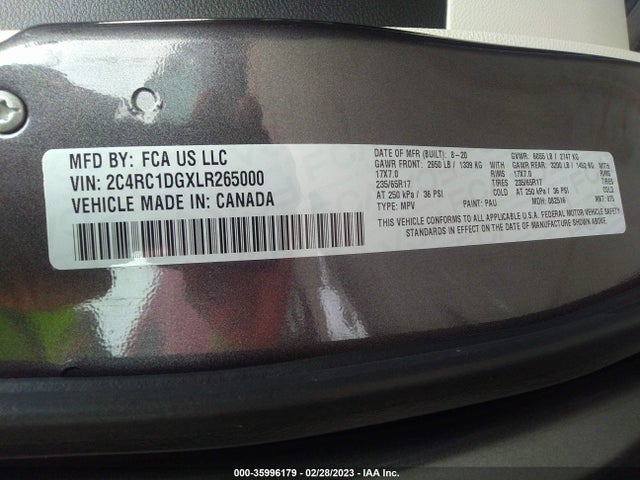 2020 Chrysler Voyager, VIN: 2C4RC1DGXLR265000