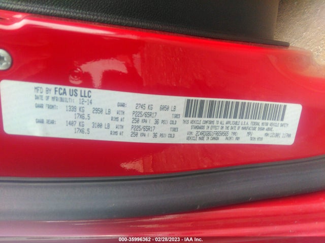 Dodge Grand Caravan Se 2015 2C4RDGBG1FR650565 Image 9