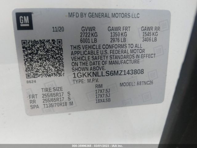 1GKKNLLS6MZ143808 GMC Acadia At4