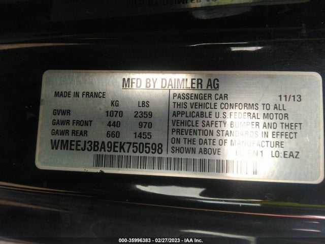 WMEEJ3BA9EK750598 Smart Fortwo Passion/pure