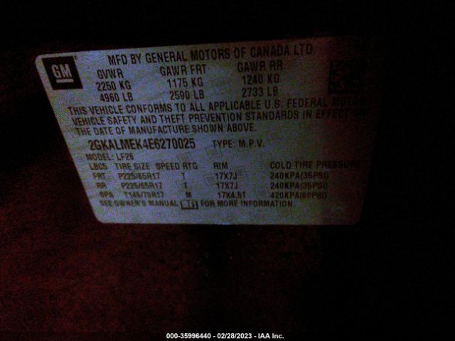2GKALMEK4E6270025 GMC Terrain Sle