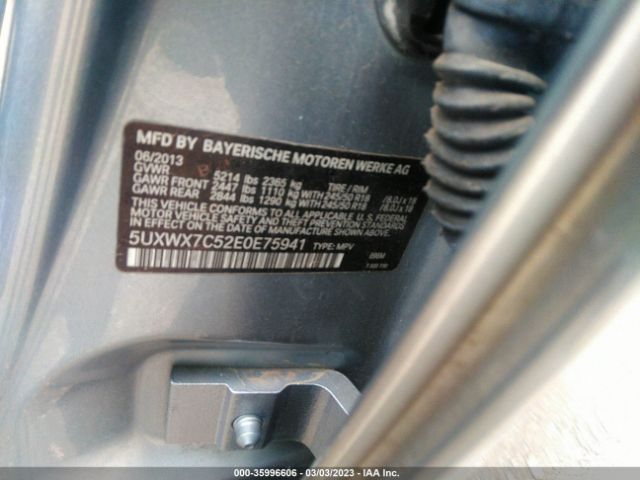 5UXWX7C52E0E75941 BMW X3 Xdrive35i