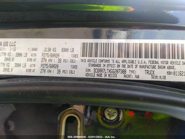 3C6RR7LTXGG207388 RAM 1500 Big Horn