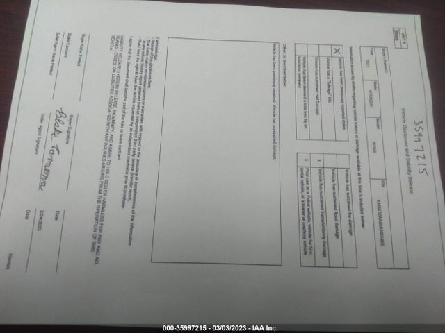 2021 Hyundai Kona, VIN: KM8K12AA8MU605466