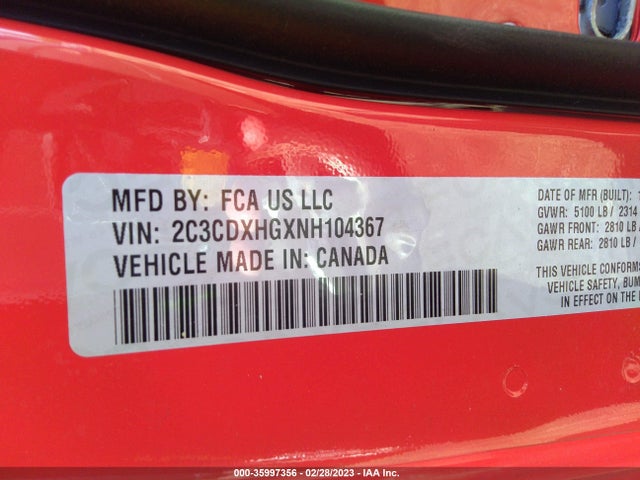 Dodge CHARGER GT 2022 2C3CDXHGXNH104367 Image 9