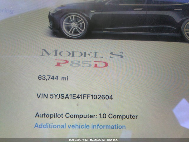 Tesla Model S 85d/p85d/90d/p90d 2015 5YJSA1E41FF102604 Image 7