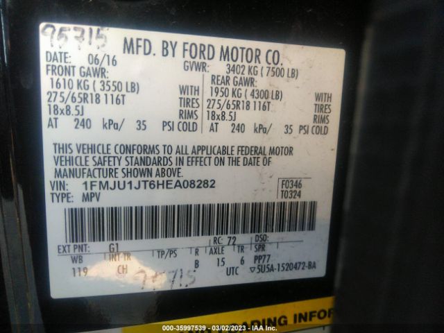 1FMJU1JT6HEA08282 Ford Expedition Xlt/king Ranch