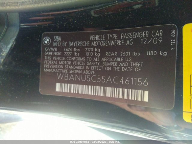 WBANU5C55AC461156 BMW 5 Series 528i