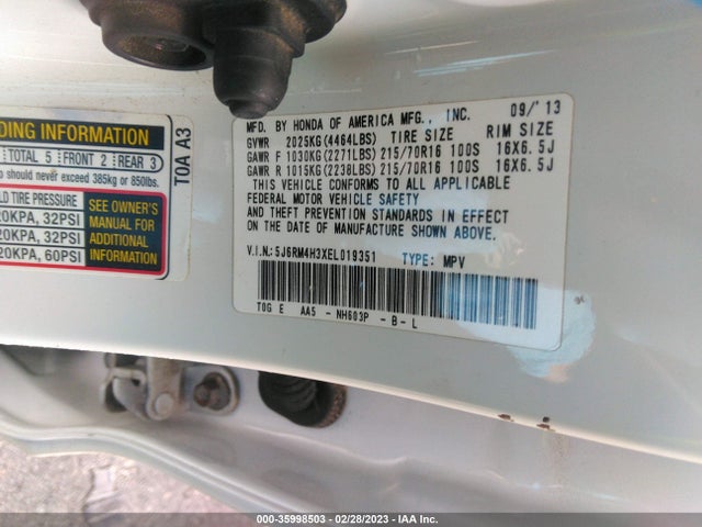 Honda CR-V LX 2014 5J6RM4H3XEL019351 Image 9