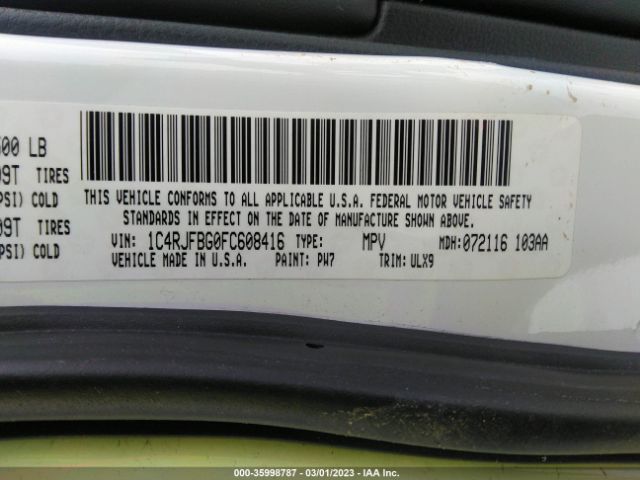 1C4RJFBG0FC608416 Jeep Grand Cherokee Limited