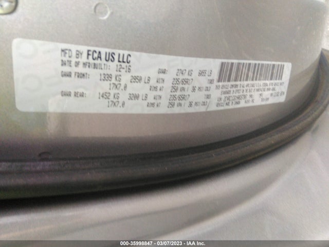 Chrysler Pacifica Lx 2017 2C4RC1CG1HR657307 Image 9