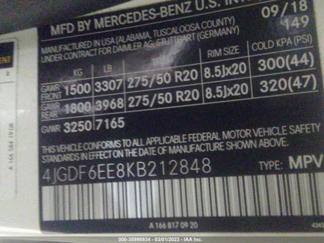 4JGDF6EE8KB212848 Mercedes-Benz Gls Gls 450