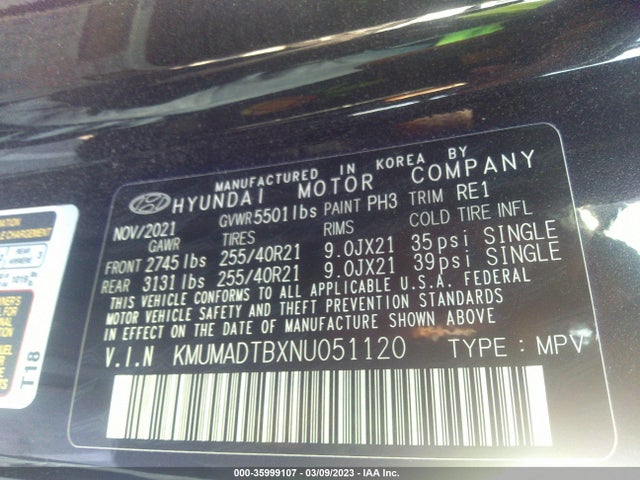 Genesis Gv70 2.5t 2022 KMUMADTBXNU051120 Image 9
