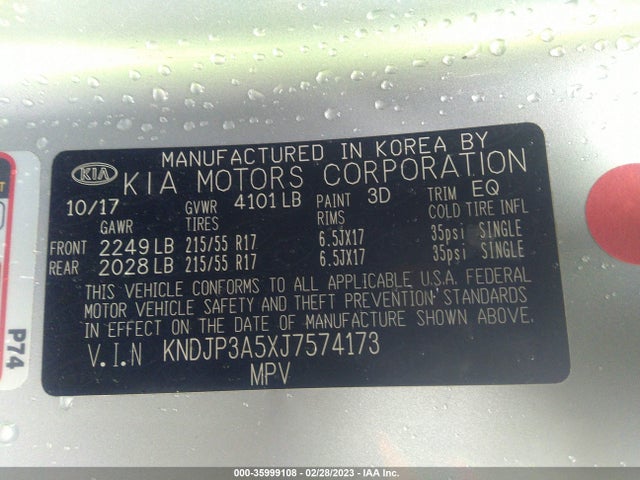 KIA SOUL + 2018 KNDJP3A5XJ7574173 Image 9