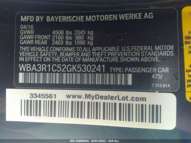 WBA3R1C52GK530241 BMW 4 Series 435i