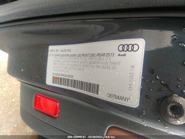 WAUENAF4XKA038935 Audi A4 Premium Plus