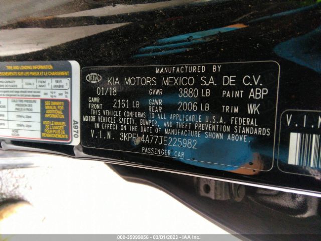 3KPFL4A77JE225982 KIA FORTE LX