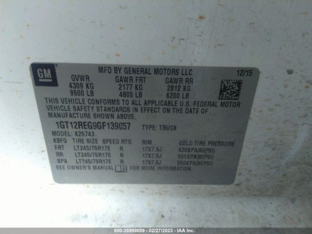 1GT12REG9GF139057 GMC SIERRA 2500HD