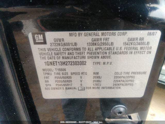 Chevrolet Trailblazer Ss 2007 1GNET13H272303002 Image 10