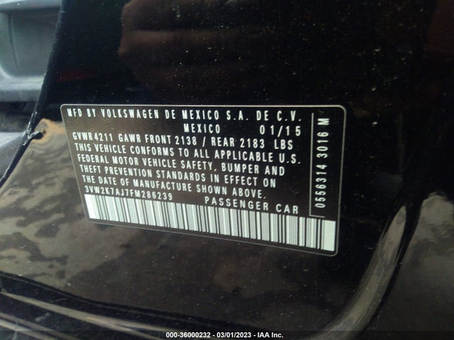 3VW2K7AJ7FM286239 Volkswagen Jetta Sedan 2.0l S