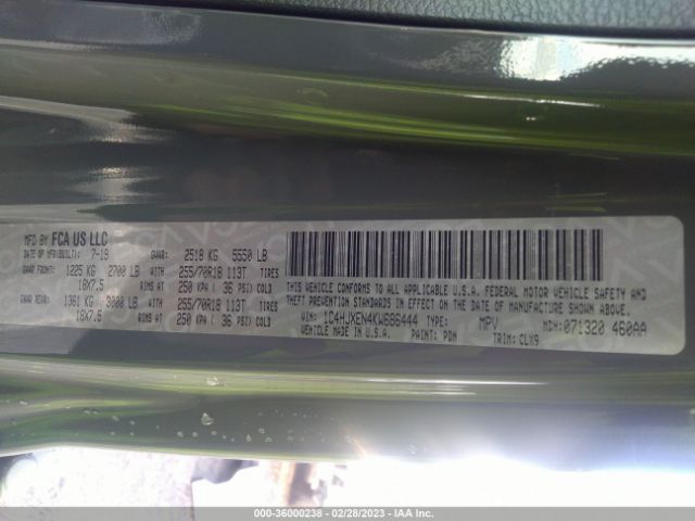 1C4HJXEN4KW686444 Jeep Wrangler Unlimited Sahara