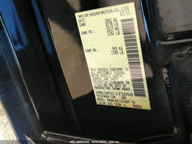 1N4AL2AP1CC125066 Nissan Altima 2.5 S