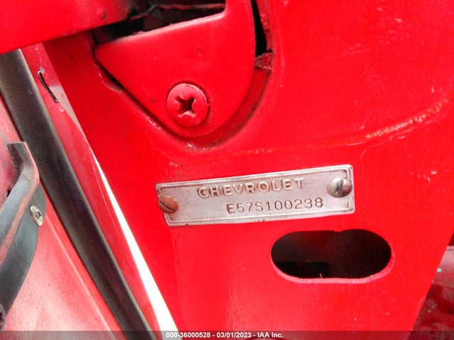 1957 CHEV CORVETTE VIN: E57S100238